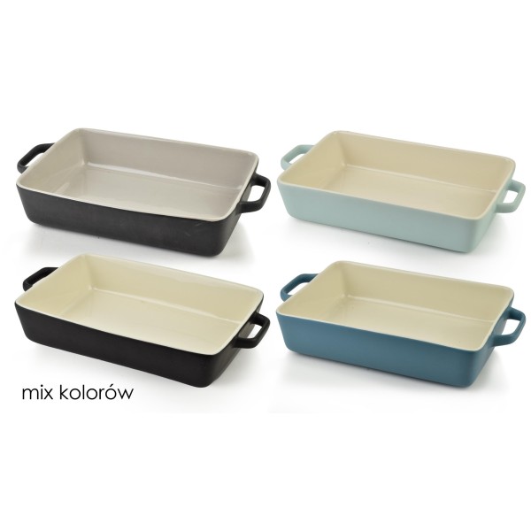 Прямокутна тарілка BASIC, мікс кольорів, 30x20x7 см