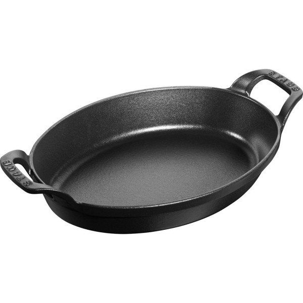Овальна тарілка STAUB 24 x 16 см, чорна