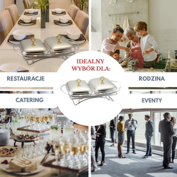 Термостійкий підігрівач для столу 2 x 1,5 л KLAUSBERG KB-7922