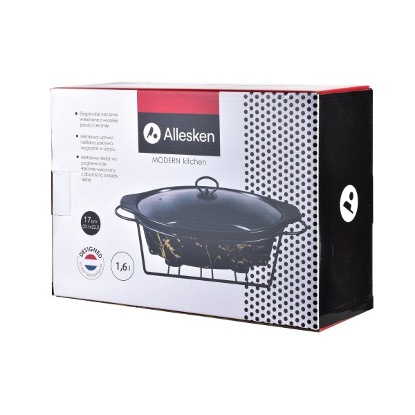 СУЧАСНА КУХНЯ Посуд з підігрівом 1,6 л 33,1 x 22,2 x В 7 см