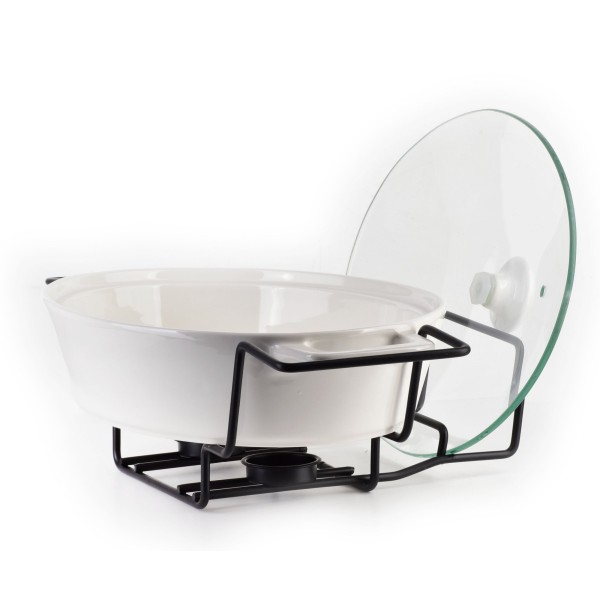 СУЧАСНА КУХНЯ Тарілка для підігріву 1,6 л 33,2x22x6,6 см гладка біла