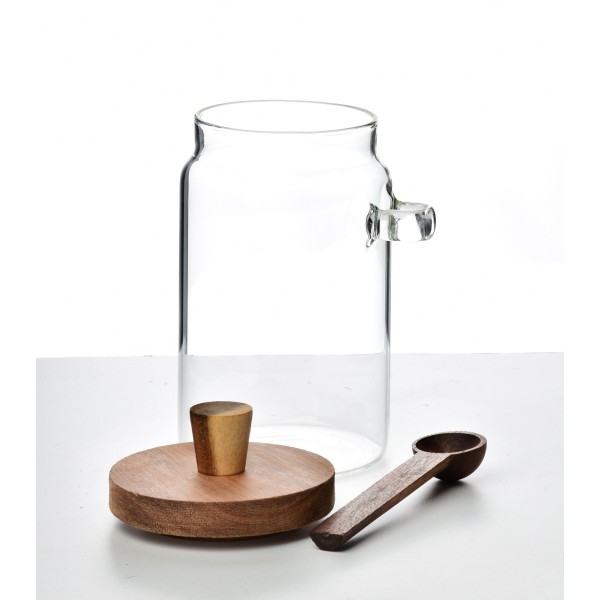 Słoik do przechowywania z łyżką Allesken MODERN KITCHEN (730 ml)