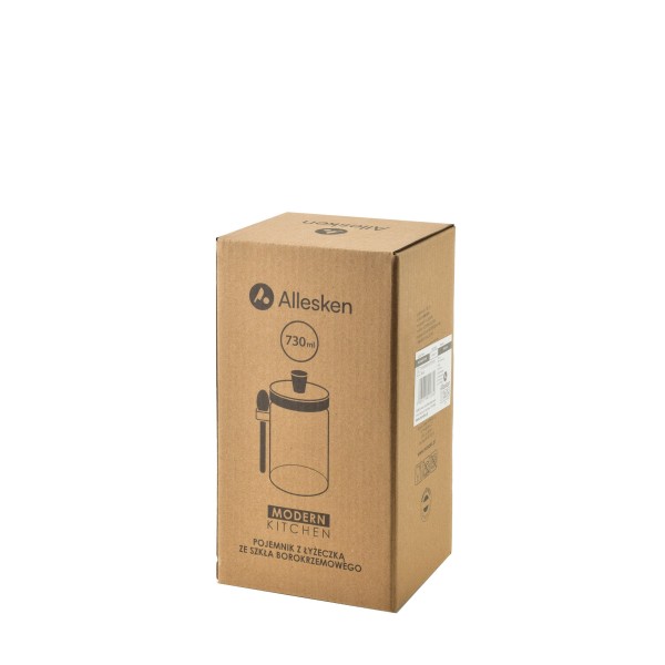Słoik do przechowywania z łyżką Allesken MODERN KITCHEN (730 ml)