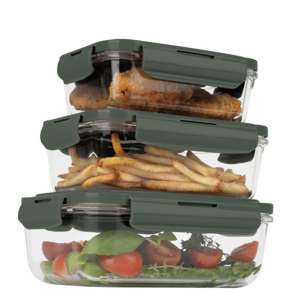 Харчові контейнери з кришками BerlingerHaus BH-8791 Matte Green Collection