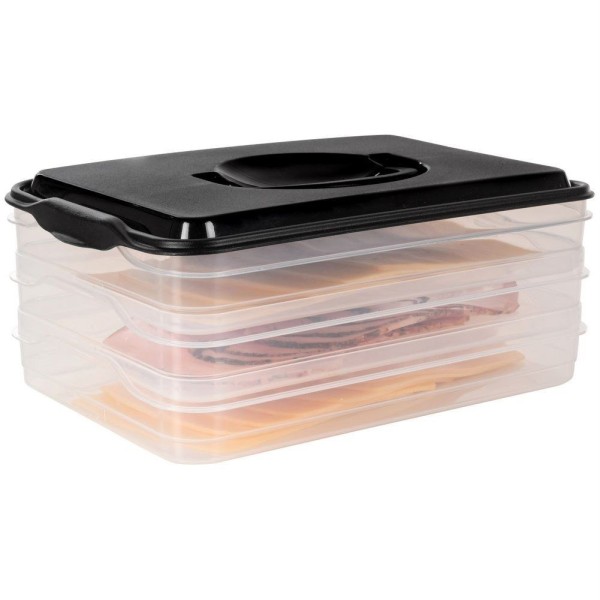 Pojemnik na wędliny i sery VILDE 122617 (3 poziomy, 3 x 600 ml)