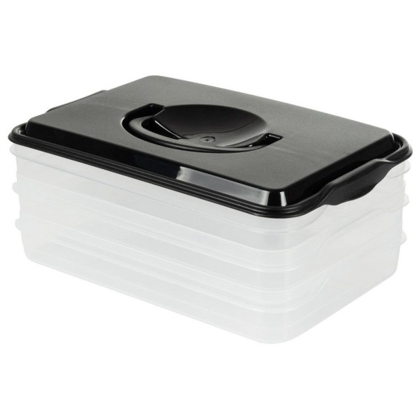 Pojemnik na wędliny i sery VILDE 122617 (3 poziomy, 3 x 600 ml)