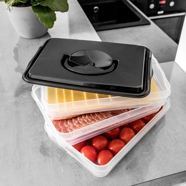 Pojemnik na wędliny i sery VILDE 122617 (3 poziomy, 3 x 600 ml)