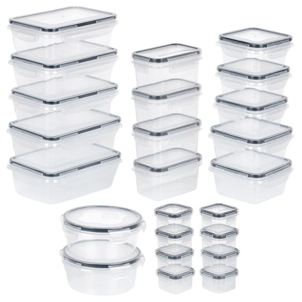 Пластикові контейнери для зберігання продуктів 7 розмірів 24 штуки VILDE 229159