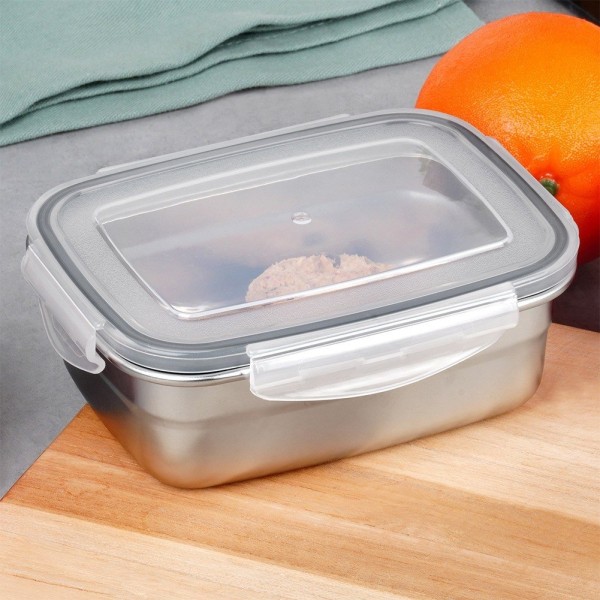 Сталевий харчовий контейнер з кришкою та ущільнювачем 1,25 л EXCELLENT HOUSEWARE 229214