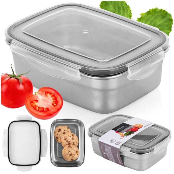 Сталевий харчовий контейнер з кришкою та ущільнювачем 700 мл EXCELLENT HOUSEWARE 229213