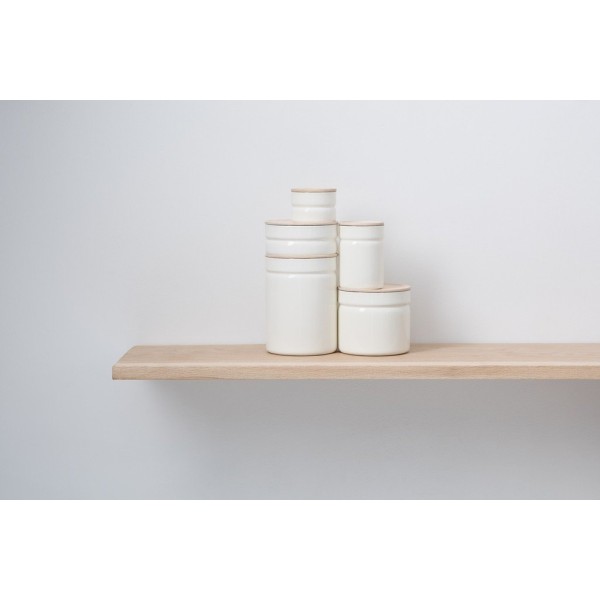 RIESS - Контейнер з дерев'яною кришкою 2,2 л Чисто білий