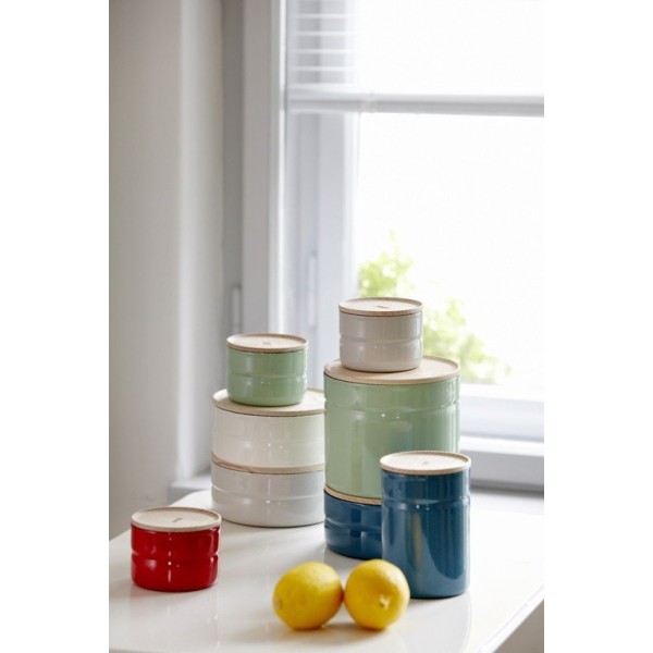 RIESS - Кухонний контейнер з дерев'яною кришкою 2,2 л Свіжі помідори