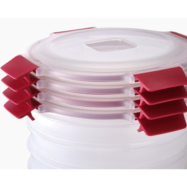 JJ-Набір із 4 круглих контейнерів Nest Lock об'ємом 1 л