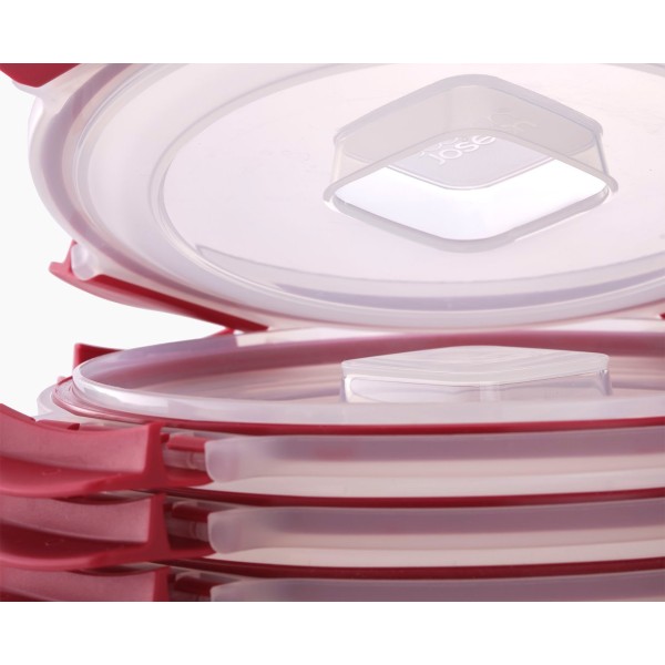 JJ-Набір із 4 круглих контейнерів Nest Lock об'ємом 1 л