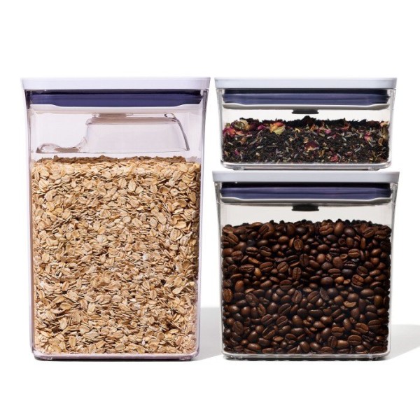 Zestaw pojemników do żywności OXO GoodGrips (3 szt.+miarka)