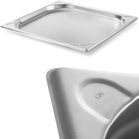 Pojemnik do żywności Hendi 806210 (gn 2/3, stal, wys. 40 mm)