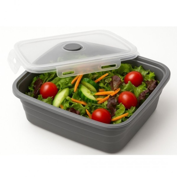 НАБІР З 4 СИЛІКОНОВИХ СКЛАДНИХ ХАРЧОВИХ КОНТЕЙНЕРІВ З КРИШКАМИ 3345