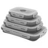 НАБІР З 4 СИЛІКОНОВИХ СКЛАДНИХ ХАРЧОВИХ КОНТЕЙНЕРІВ З КРИШКАМИ 3345