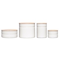 RIESS - Контейнер з дерев'яною кришкою 1,3 л Чисто білий