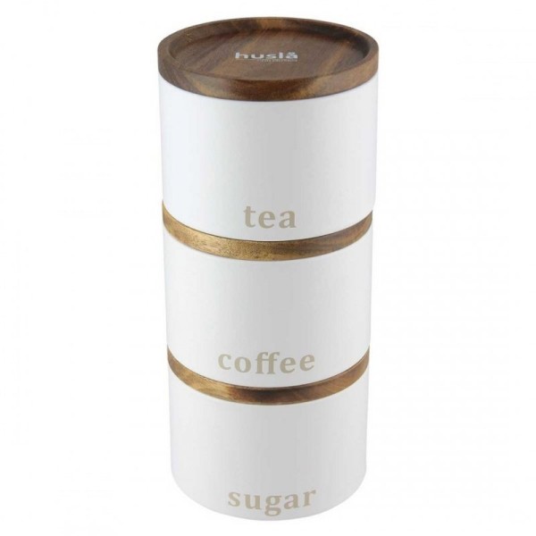 Набір кухонних контейнерів HUSLA білий 73948