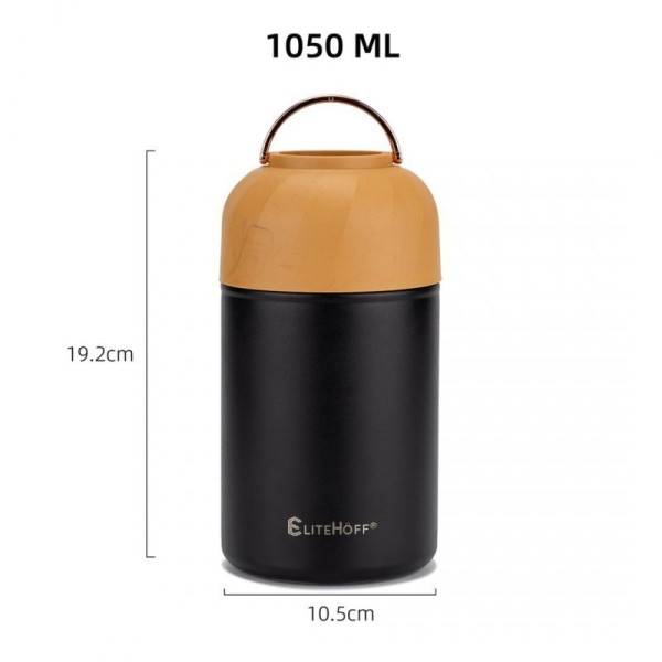 Термос для вечері об'ємом 1050 мл з мискою та складною ложкою E-8247