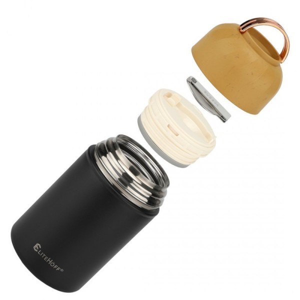 Термос для вечері об'ємом 1050 мл з мискою та складною ложкою E-8247