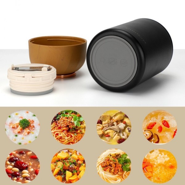 Термос для вечері об'ємом 1050 мл з мискою та складною ложкою E-8247