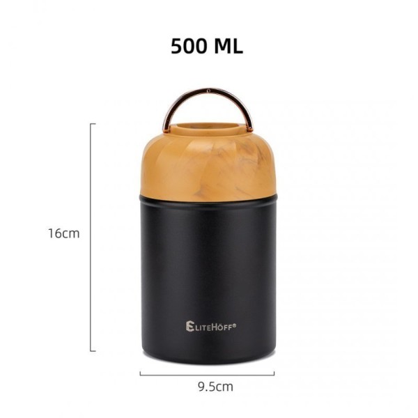 Термос для вечері 500 мл з мискою та складною ложкою E-8249