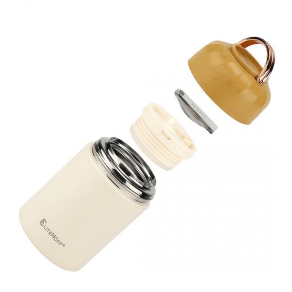 Термос для вечері об'ємом 500 мл з мискою та складною ложкою E-8250