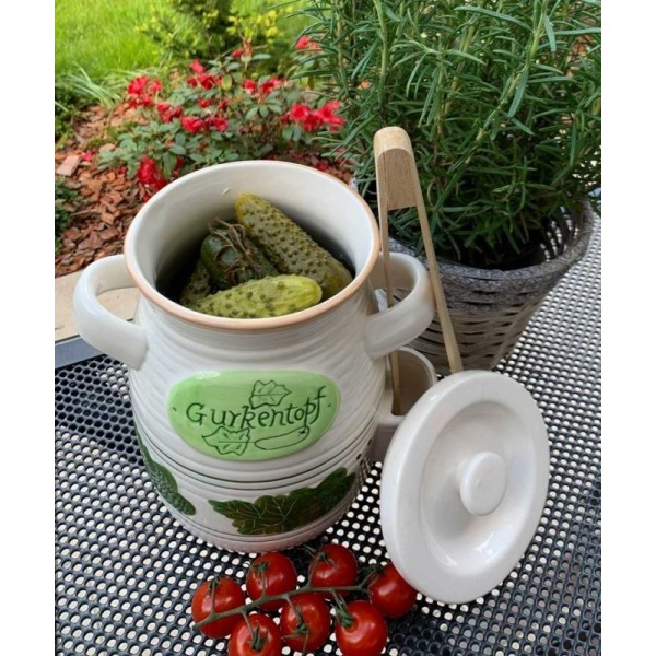 КЕРАМІЧНА БАНКА ДЛЯ ОГІРКА 4 Л + ЯЗИК