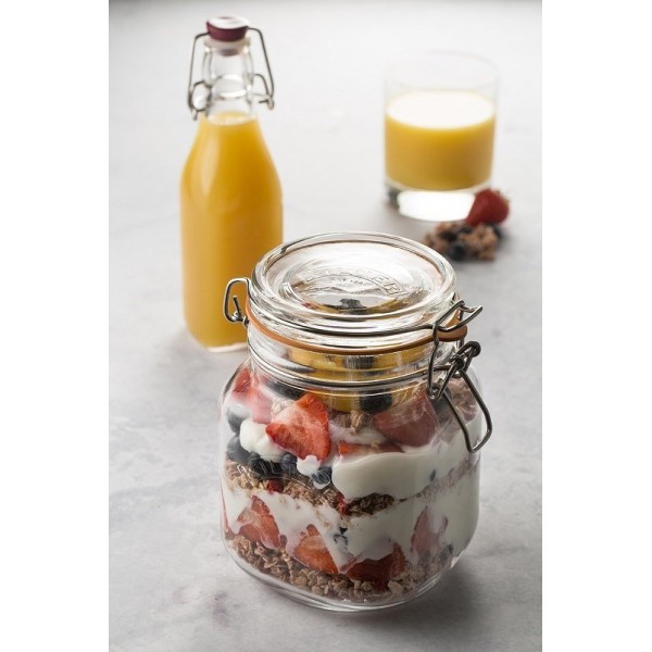 Słoik do przechowywania Kilner KIL-Square Clip Top (0,07 l)