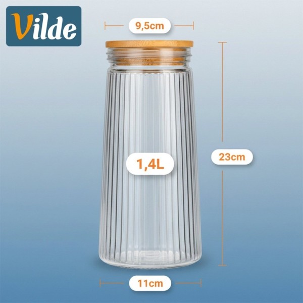 Szklany pojemnik kuchenny VILDE 229246 (1,4 l)