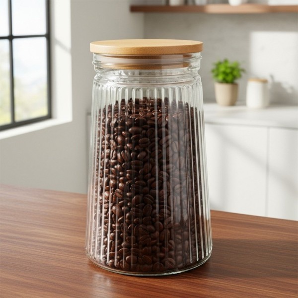 СКЛЯНИЙ КУХОННИЙ КОНТЕЙНЕР ДЛЯ СИПУЧИХ ПРОДУКТІВ 1 Л 229247
