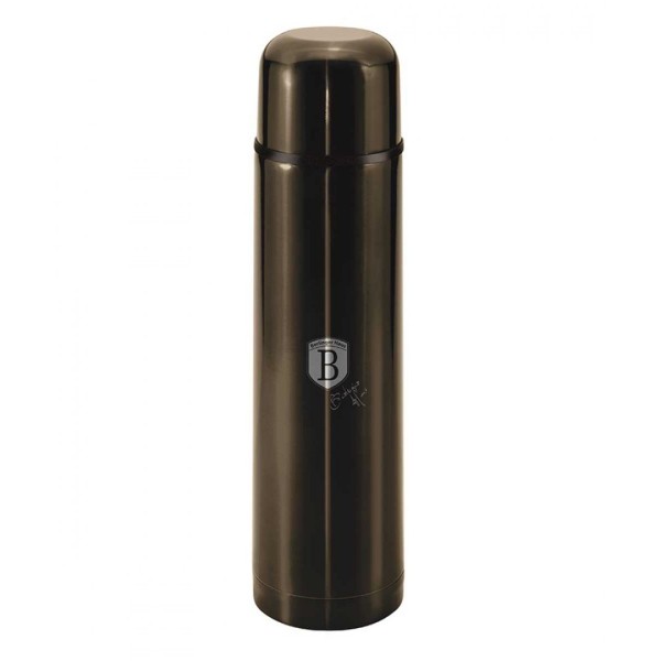СТАЛЕВИЙ ТЕРМОС 0.75 Л BERLINGER HAUS METALLIC LINE БЛИСКУЧИЙ ЧОРНИЙ BH-6818