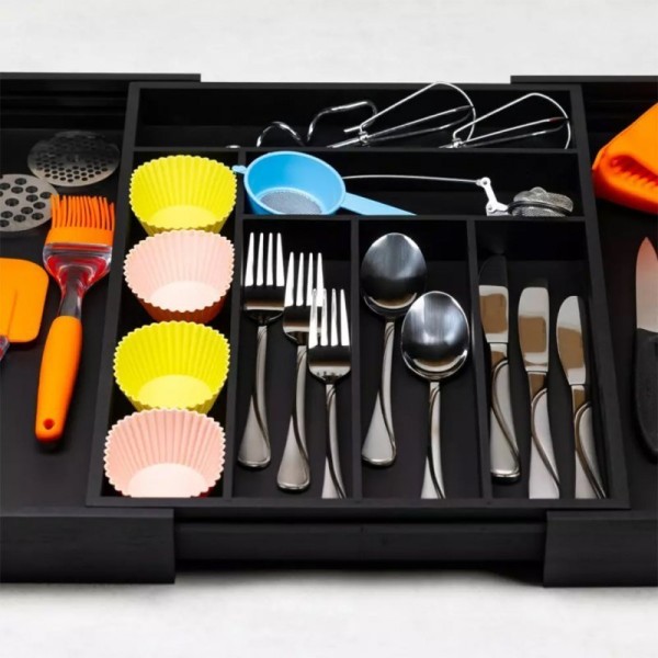 Wkład bambusowy do szuflady Kinghoff KH-1747 (czarny)