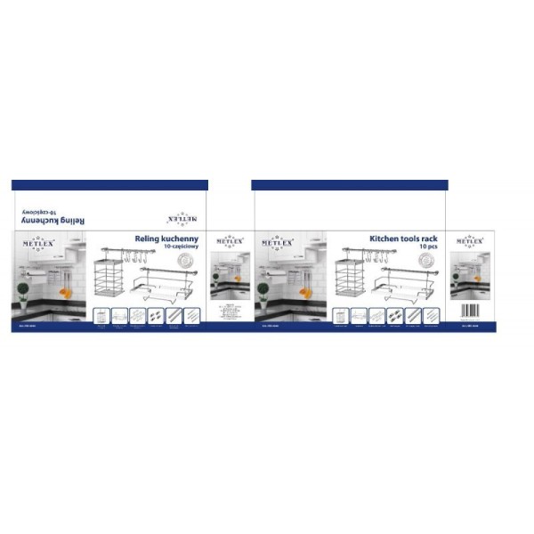 Reling kuchenny METLEX MX-4540 (10 elementów)