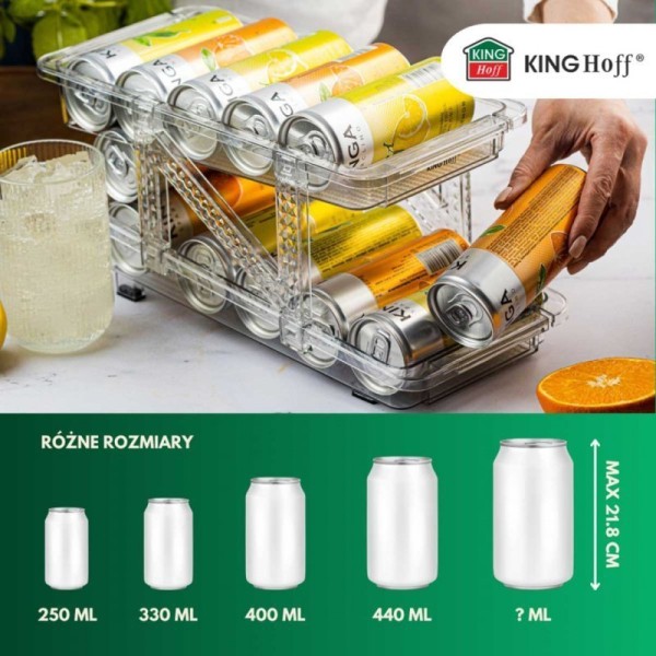 Regulowany organizer grawitacyjny na puszki Kinghoff KH-1944 (regulowany)