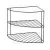 Półka narożna do przechowywania Allesken MODERN KITCHEN (metal, 22,5×22,5×21,5 cm)