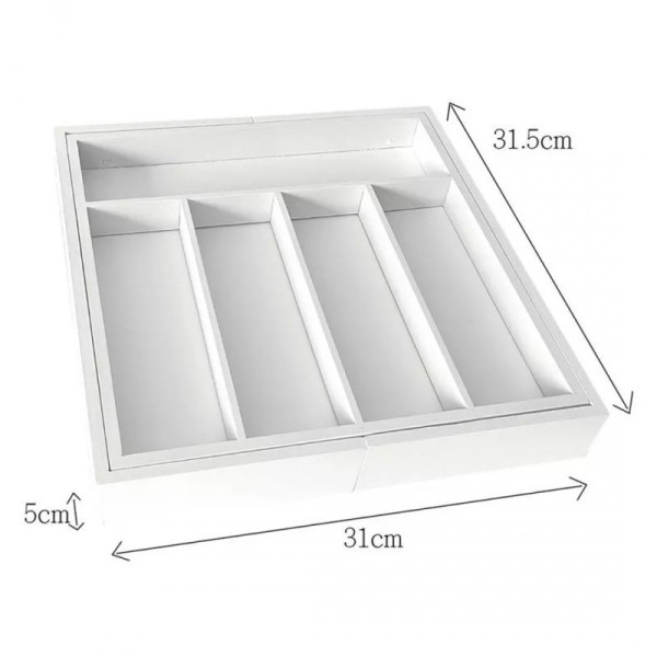 Wkład bambusowy do szuflady Kinghoff KH-1746 (biały)