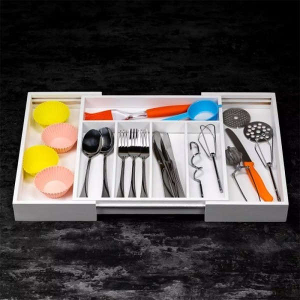 Wkład bambusowy do szuflady Kinghoff KH-1746 (biały)