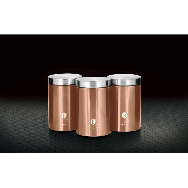 Chlebak z zestawem pojemników Berlinger haus BH-6730 (rose gold)