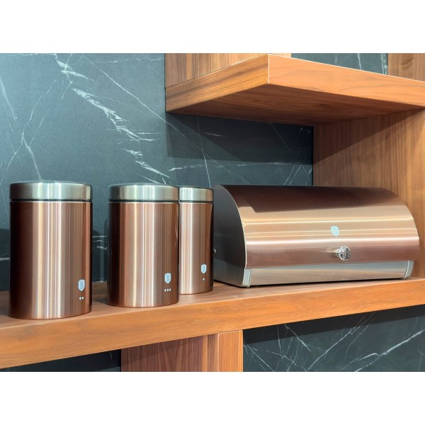 Chlebak z zestawem pojemników Berlinger haus BH-6730 (rose gold)