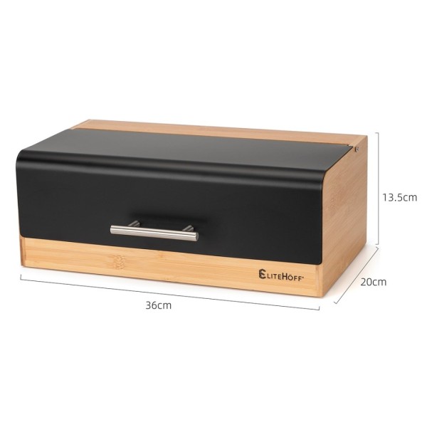 Chlebak bambusowy ELITEHOFF E-6067 (czarny)