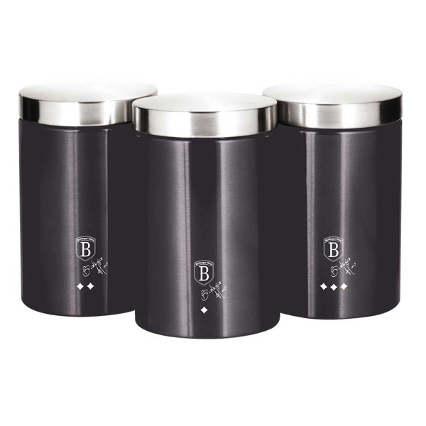 Chlebak z zestawem pojemników Berlinger haus BH-6732 CARBON PRO (carbon)