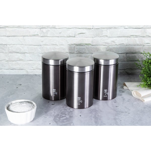 Chlebak z zestawem pojemników Berlinger haus BH-6732 CARBON PRO (carbon)