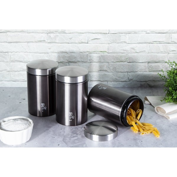 Chlebak z zestawem pojemników Berlinger haus BH-6732 CARBON PRO (carbon)