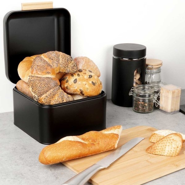 Chlebak VILDE 229307 (stalowy, czarny)