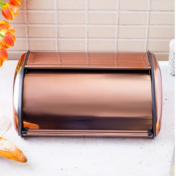 СТАЛЕВА ХЛІБНИЦЯ 44 СМ МЕТТ KINGHOFF KH-1870 РОЖЕВЕ ЗОЛОТО