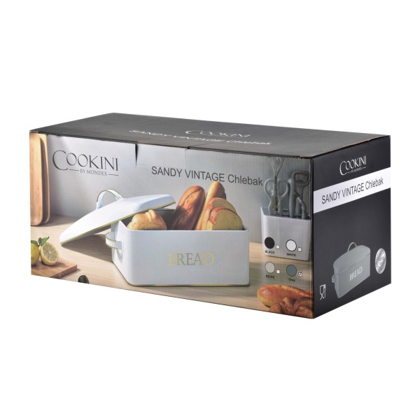 Хлібниця SANDY ВІНТАЖ 39x18xh21 см СІРА