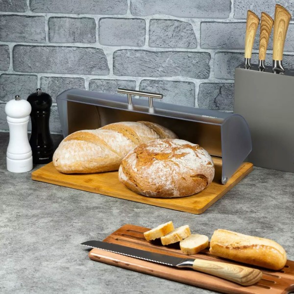 Chlebak z deską Kinghoff KH-3210 (stal-akryl)